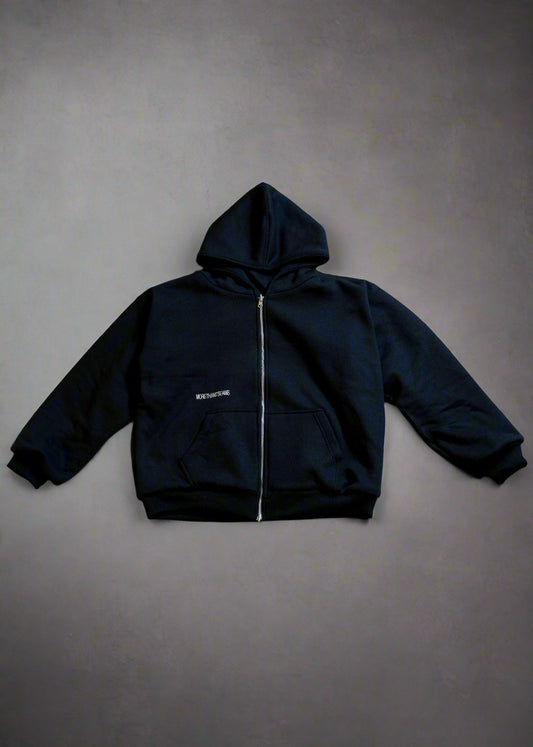 Honour Roll Zip Up Hoodie - Black